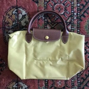 Mustard Top-Handle Le Plaige Longchamp Bag